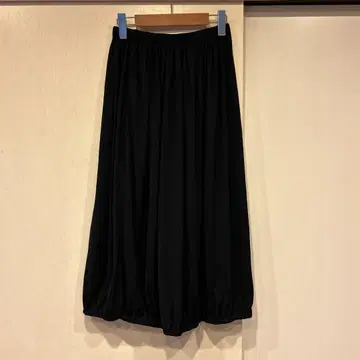 코타케 마사유 유 블랙 플레어 스커트 허리밴딩