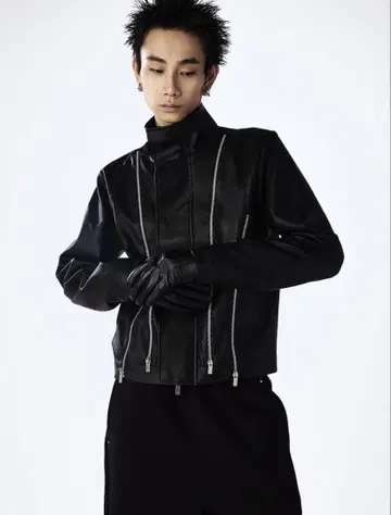 Jentlouis Leather Zipped Jacked M