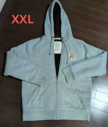 [ MUSCLE ] 인디언 헤드 자수 그레이 XXL 남성용 후드티