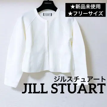 [ JILLSTUART ] 미사용 새상품 질스튜어트 화이트 노카라 자켓