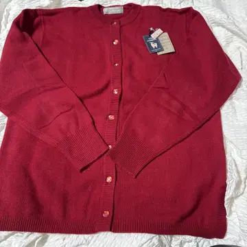 [캐시미어 100% 미사용 새상품] 가디건 빨간색 빈티지