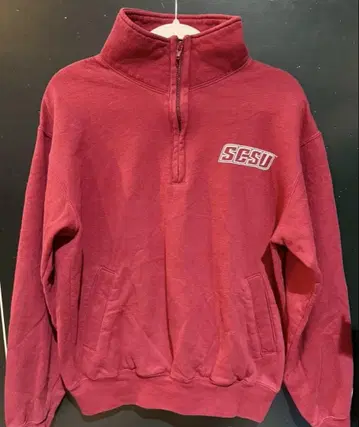 SCSDU 하프 지퍼 트레이닝복 버건디