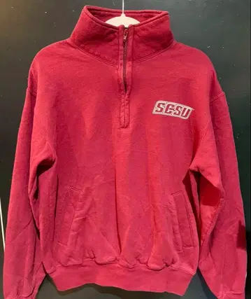 SCSDU 하프 지퍼 트레이닝복 버건디