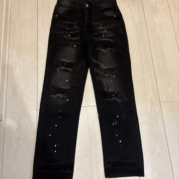 패션 진 블랙 데님 팬츠