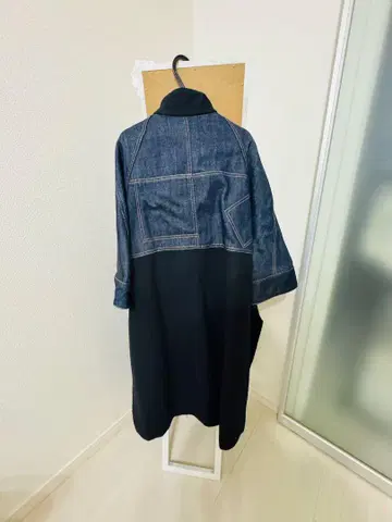 [ 레어 ] ZARA 판초 코트 MANTECO 데님 M 블랙