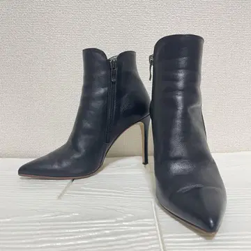 다이애나 가죽 숏부츠 사이드 지퍼 블랙 23cm
