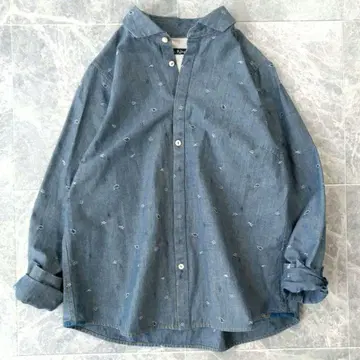 472 팔라스 팰리스 페이즐리 데님 샴브레이 셔츠 인디고