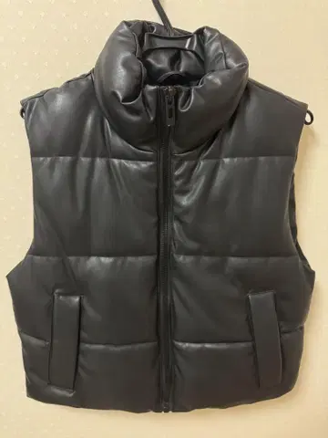 ZARA 인조 가죽 퍼프 베스트 가을 옷 겨울 의류