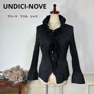 30 새상품급 UNDICI-NOVE 플리츠 프릴 셔츠