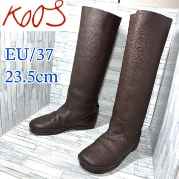 KOOS 코스 롱 부츠 가죽 블랙 EU37/23.5cm