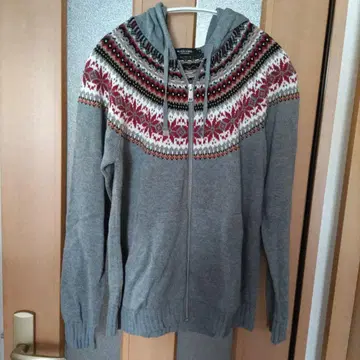 BLACKLABELCRESTBRIDGE 노르딕 무늬 풀 집업 후드티