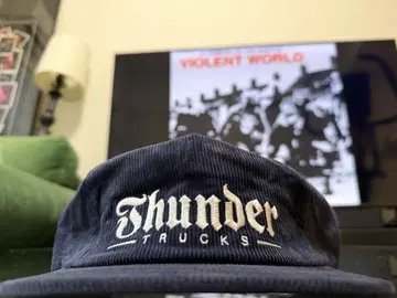 USA CA Thunder Trucks 스케이트보드 코듀로이 캡 네이비
