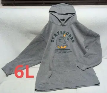 LEEPREST 스케이트보드 패턴 후드티 6L 그레이