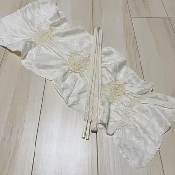 순수 실크 오비 장식 천 허리띠 세트 화이트 전통 예복 기모노 예복용