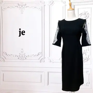 [ je ] 원피스/드레스 [ S~M ] 블랙 무지 레이스 프릴 파티