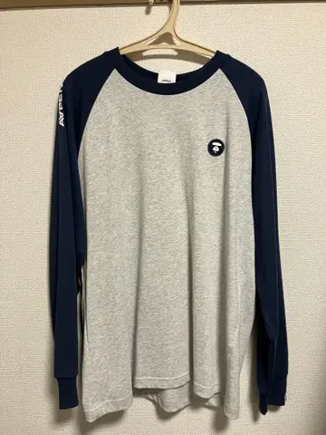 AAPE NOW RAGLAN LONG SLEEVE TEE
