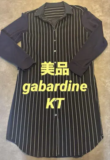 새상품급 GabardineKT 네이비와 화이트 스트라이프 셔츠 튜닉