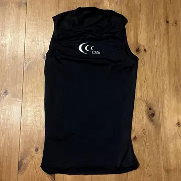C3fit 블랙 탱크탑 슬리브리스