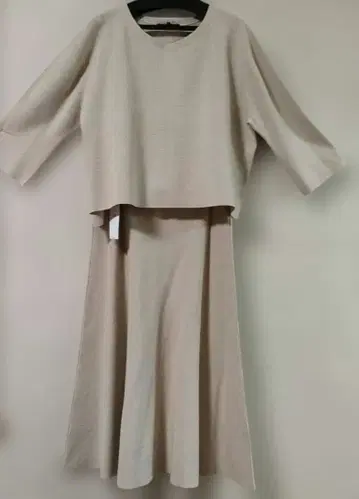 23구 빅 사이즈 46 니트 스웨터, 플레어 스커트 셋업