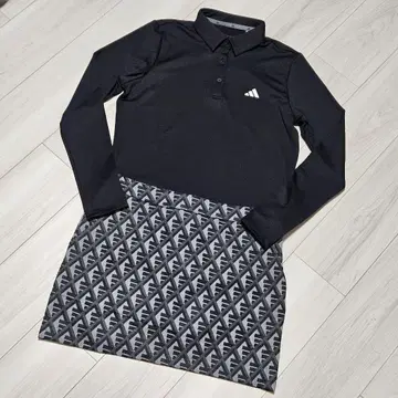 adidas XL 사이즈 골프웨어 피케 셔츠+스커트 미사용 새상품 세트