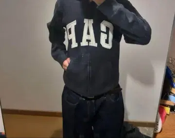 GAP 지퍼 후드티 크롭 y2k 스트릿
