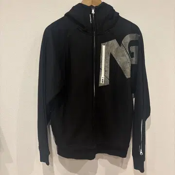 Analog 블랙 후드티 후드 부착