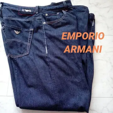 EMPORIO ARMANI 다크 블루 스트레이트 데님