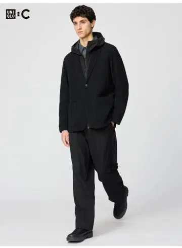 Uniqlo C 2025 가을/겨울 이지 와이드 테이퍼드 팬츠 블랙 S