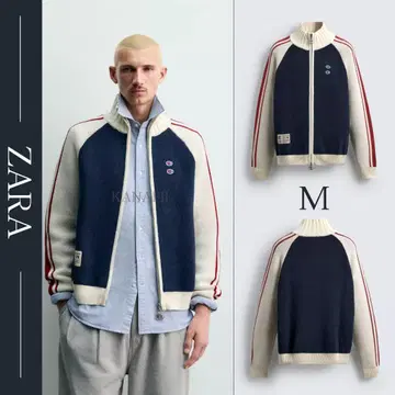 ZARA x Champion 컬러 블록 니트 자켓 M