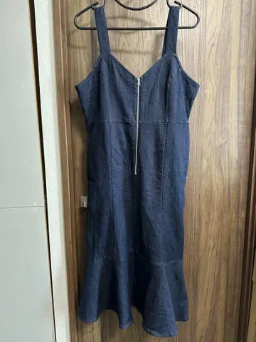 overE 오버이 96 데님 오버롤 스커트 인디고