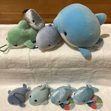 돌고래 고래 봉제 인형 마스코트 8점