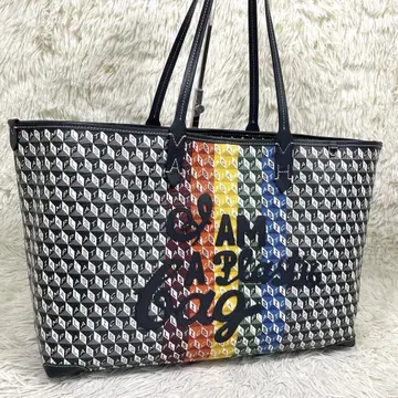 컨디션 최상 ANYA HINDMARCH 토트백 레인보우 PVC
