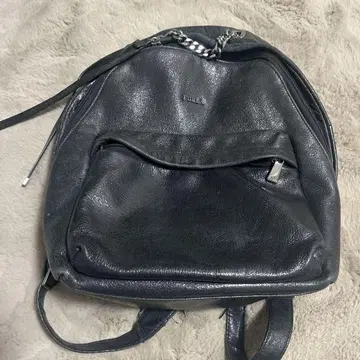 Furla 블랙 가죽 백팩