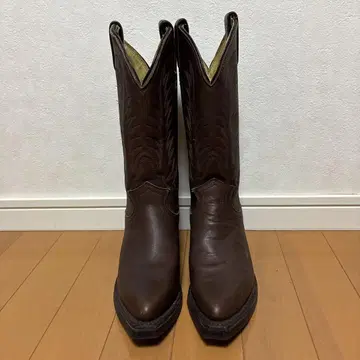 저스틴 브라운 가죽 웨스턴 부츠