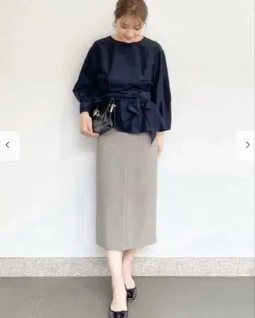 PLST 아웃 포켓 스트레이트 스커트 S [ 새상품 ] 베이지