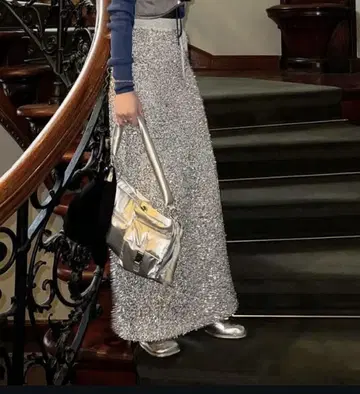 nounless 실버 스커트