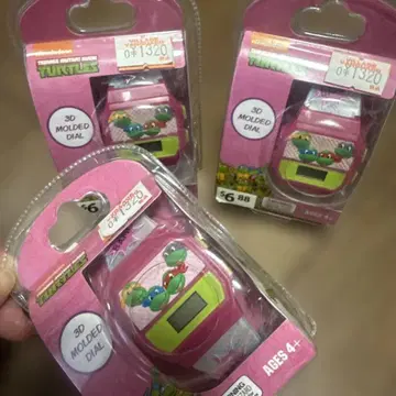 TURTLES WATCH 핑크 3D 몰드 다이얼