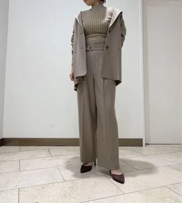 FRAY I.D 프레이 아이디 2턱 와이드 팬츠 beige