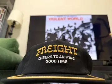 USA 기업 Freight BEER 맥주 캡 블랙 옐로우