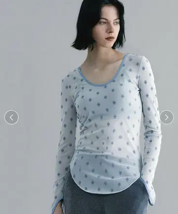SWAN LAKE U-NECK TOP/스완 레이크 U넥 탑 LBLU