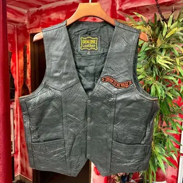 vintage GENUINE leather vest