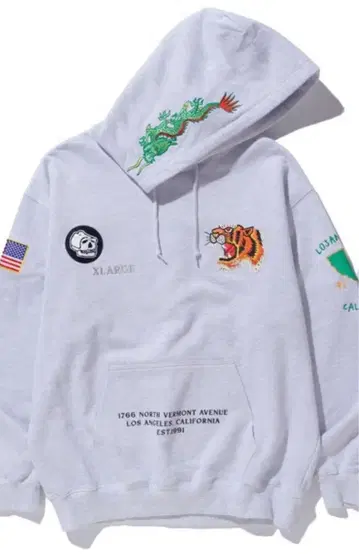 XLARGE 그레이 후드티