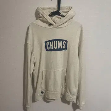 CHUMS 아이보리 후드 부착 후드티