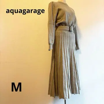 아쿠아 개러지 그레이지 니트 벨트 포함 셋업