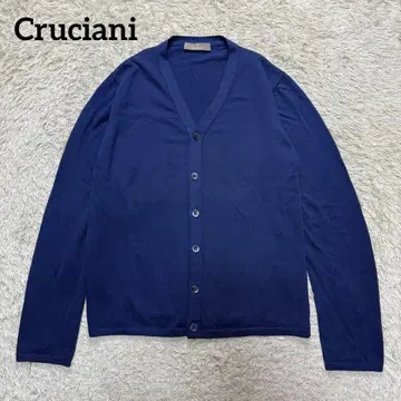 [ 새상품급 ] Cruciani 크루치아니 V넥 가디건 네이비 M