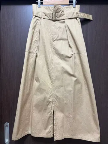 컨버스 도쿄 베이지 롱 스커트 허리 벨트 포함