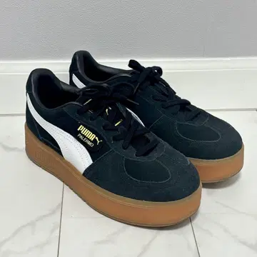 PUMA 팔레르모 스니커즈 블랙 플랫폼 통굽