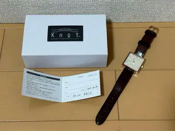 Knot 스퀘어 손목시계 가죽 벨트