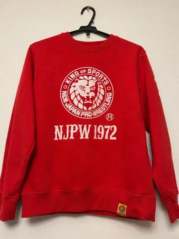 신일본 프로레슬링 NJPW 1972 트레이닝복 M 빨간색