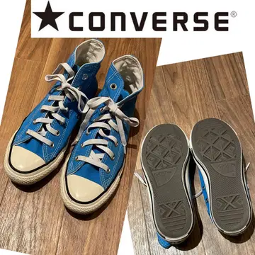 컨버스 블루 미들컷 스니커즈